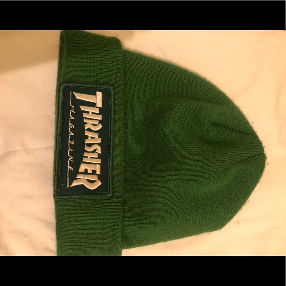 Green Thrasher Beanie (real)